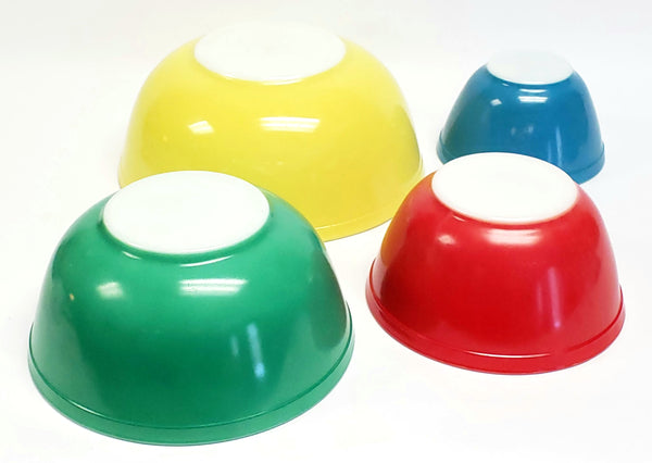 Vintage Pyrex Primary Colors Nesting Mixing Bowls, Set of 4