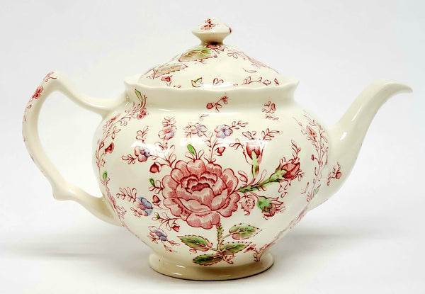 Johnson Brothers Rose Chintz Pink English Tea Pot, Made in England