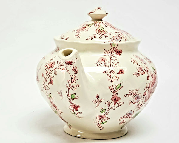 Johnson Brothers Rose Chintz Pink English Tea Pot, Made in England