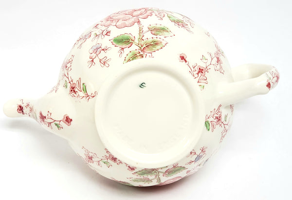 Johnson Brothers Rose Chintz Pink English Tea Pot, Made in England