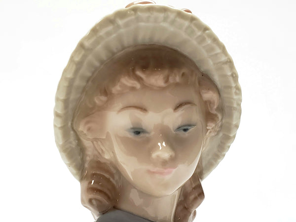 Girl With Toy Wagon, Retired Porcelain Figurine by Lladro 1978