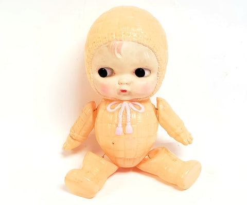 Early Celluloid Baby Doll, String Jointed, Japan, Marked