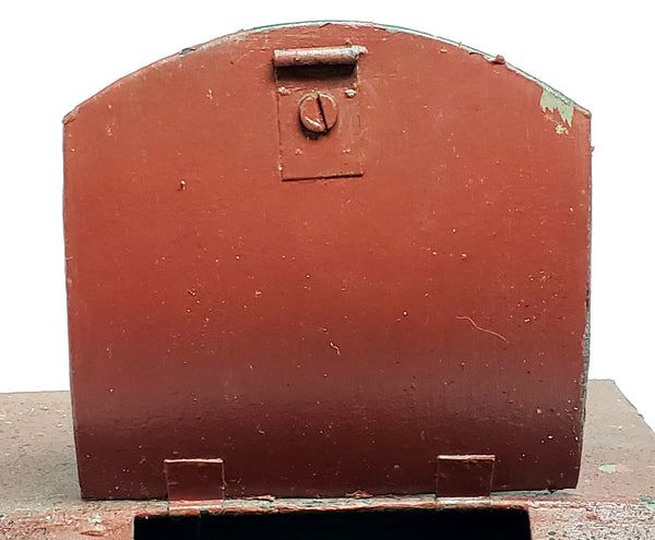 Antique Red Tin Toleware, Kitchen Storage Canister-Bin, Original Red and Black Paint