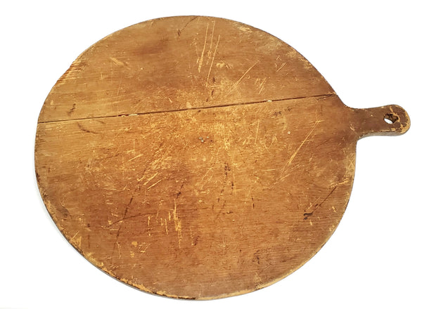 Large Antique Wooden French Bakers Bread Board With Handle