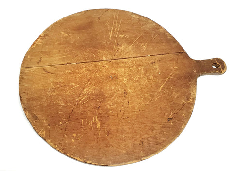 Large Antique Wooden French Bakers Bread Board With Handle