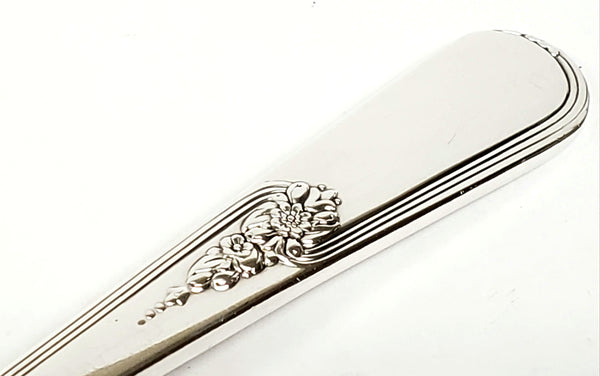 Holmes & Edwards, IS Silverplate, Sterling Silver Inlaid Flatware Set w/ Chest, Youth Pattern, Service for 8, World War II Era