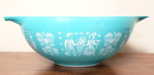 Pyrex Amish Butterprint Turquoise Cinderella Mixing Bowl Set of 4