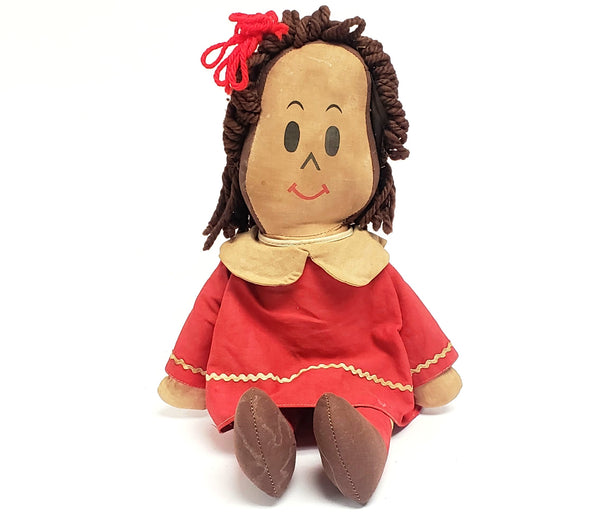 Little Lulu 15" Stuffed Cloth Doll ~ Mid-20th Century