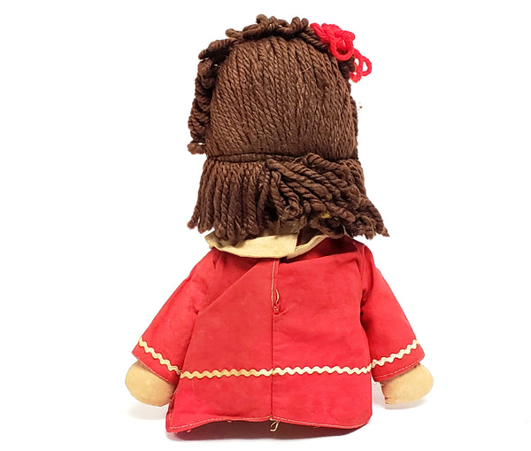 Little Lulu 15" Stuffed Cloth Doll, ~ Mid-20th Century