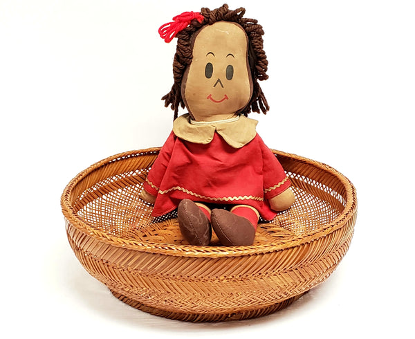 Little Lulu 15" Stuffed Cloth Doll, ~ Mid-20th Century