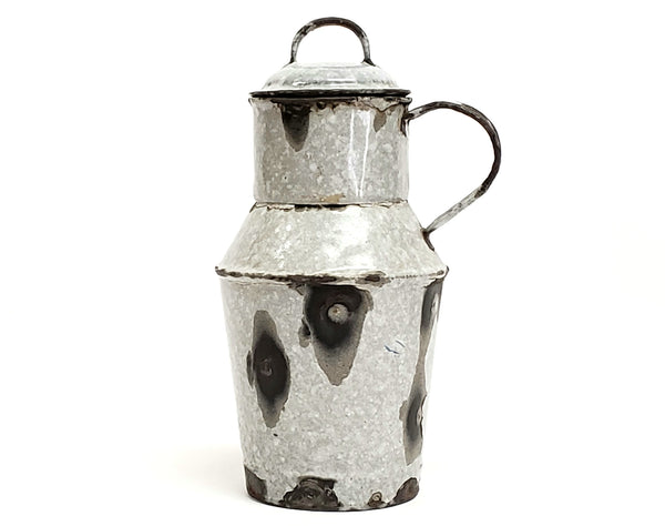 Vintage Gray Speckled Graniteware Cream Can