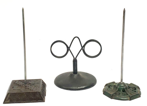 Decorative Metal Receipt Spikes and Iron Note Business Card or Photo Holder