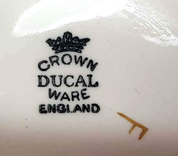 Crown Ducal English Sponge Bowl No Lid & Tooth Brush Holder "Ascot" Chintz England