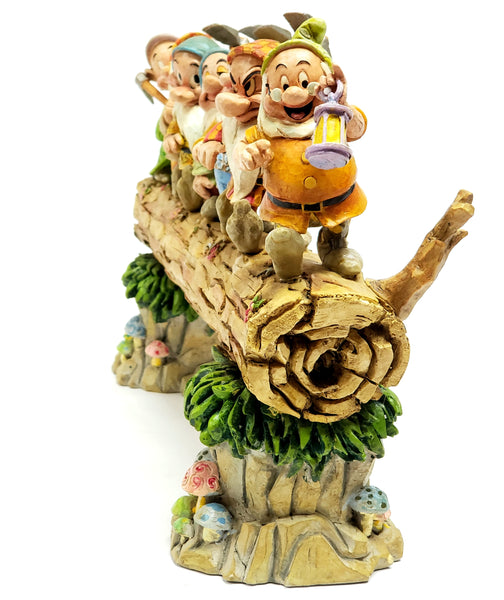 The Seven Dwarfs Log Figurine, "Homeward Bound" by Jim Shore
