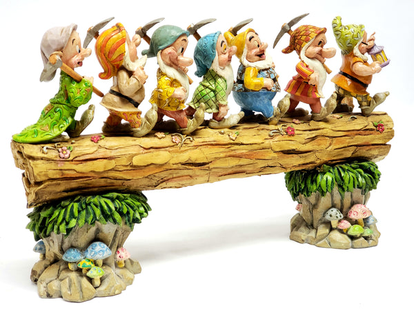 The Seven Dwarfs Log Figurine, "Homeward Bound" by Jim Shore