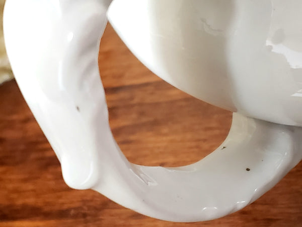 Antique White Ironstone Chamber Pot, Johnson Brothers England - No Lid ~ Early 1900's
