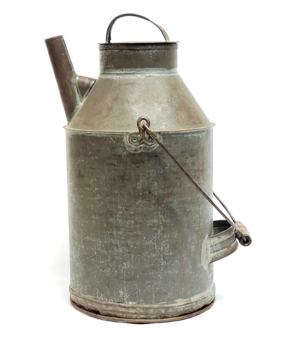 Antique 17" Farmhouse 3 Handled Milk Pail Spout & Soldered Seams