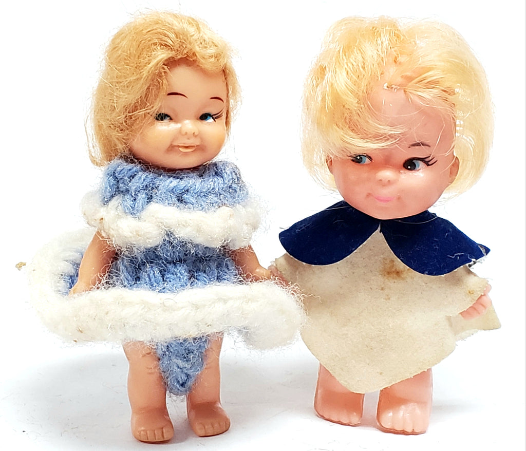 Vintage Small Dolls Lot of 8 Celluloid Plastic Rubber Cloth