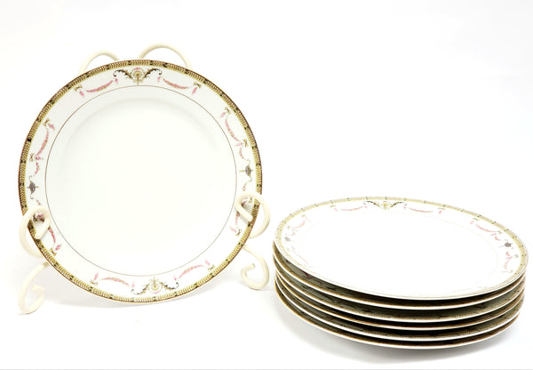 Noritake China Luncheon Plate, "The Sahara" Pattern, Set of 7 58590 c. 1925-1938