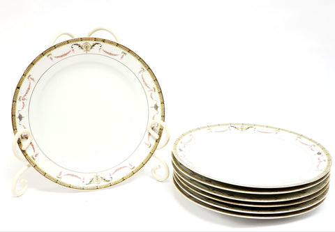 Noritake China Luncheon Plate, "The Sahara" Pattern, Set of 7 58590 c. 1925-1938