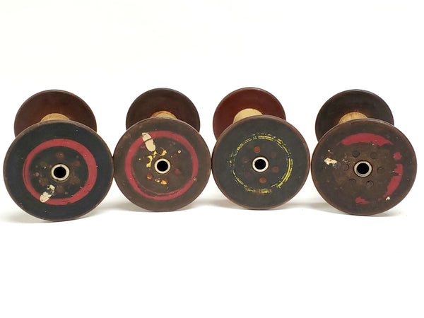 Antique Wooden Textile Spools - Collection of 4 - Crafting or Repurpose Project