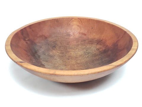 Antique Farmhouse Wooden Dough Bowl