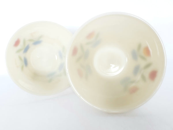 Fire King Tulip Deep Glass Mixing Bowl Set of 4 by Anchor Hocking ~1940's