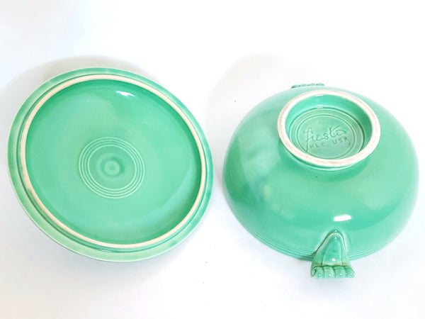 Vintage Fiesta® Ceramic Original Light Green Covered Casserole w/ Lid by Homer Laughlin