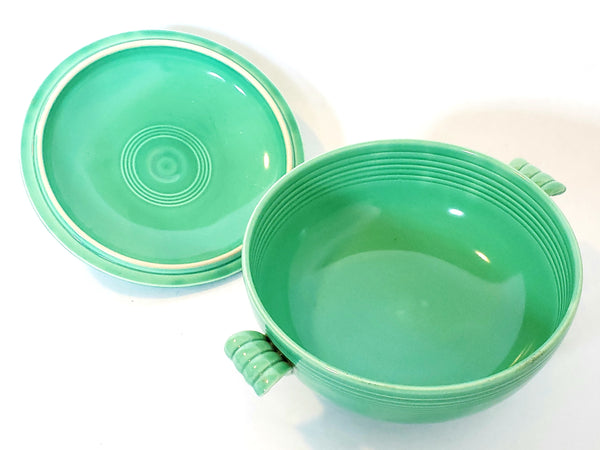 Vintage Fiesta® Ceramic Original Light Green Covered Casserole w/ Lid by Homer Laughlin