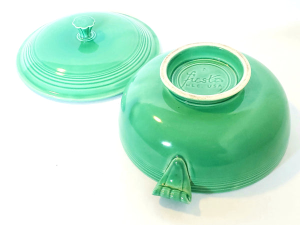 Vintage Fiesta® Ceramic Original Light Green Covered Casserole w/ Lid by Homer Laughlin