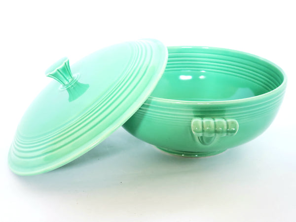 Fiesta Original Green Covered Casserole w/ Lid by Homer Laughlin c 1936-1951