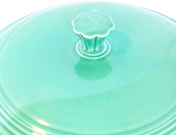 Vintage Fiesta® Ceramic Original Light Green Covered Casserole w/ Lid by Homer Laughlin