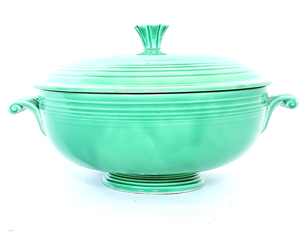 Vintage Fiesta® Ceramic Original Light Green Covered Casserole w/ Lid by Homer Laughlin