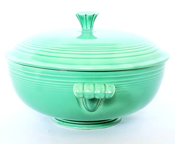 Vintage Fiesta® Ceramic Original Light Green Covered Casserole w/ Lid by Homer Laughlin