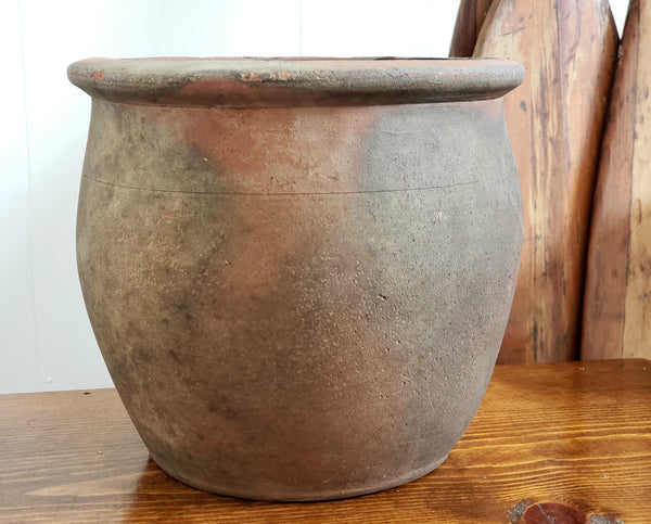 Antique Pennsylvania 7" Redware Pottery Crock