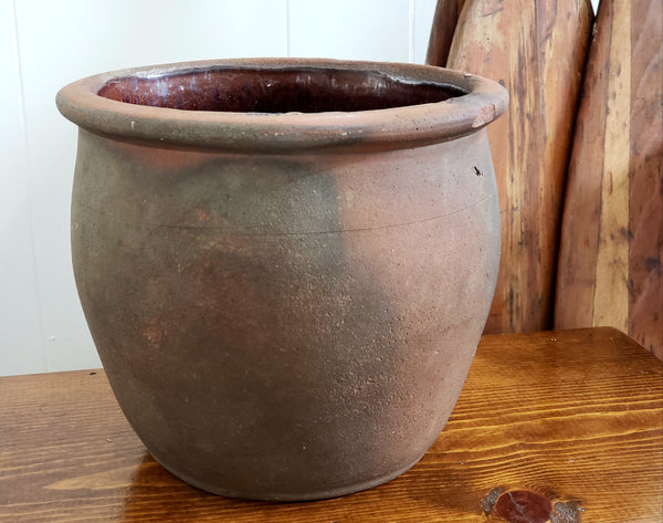 Antique Pennsylvania 7" Redware Pottery Crock