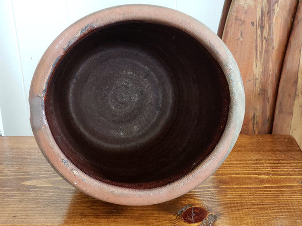 Antique Pennsylvania 7" Redware Pottery Crock