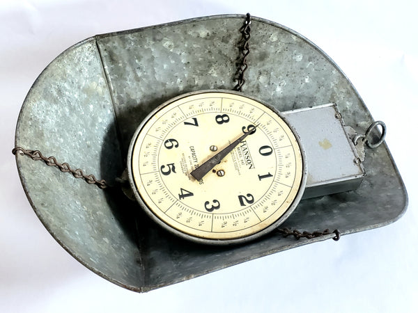 HANSON 842 Hanging Produce Mercantile Scale w/ Scoop Pan - Chicago, IL - Farmhouse Accent