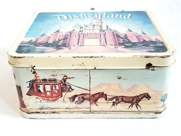 Disneyland Metal Lunchbox, Jungle Cruise Congo Queen and Castle by Aladdin Industries c. 1957