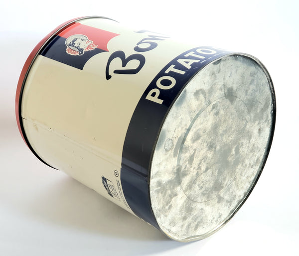 Bon Ton Potato Chip Can, York Pennsylvania Red, White, Blue Americana Advertising