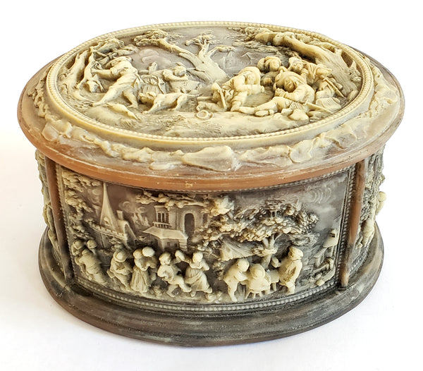 Incolay Stone Jewelry Trinket Box "La Vie Village" No. 1-5017