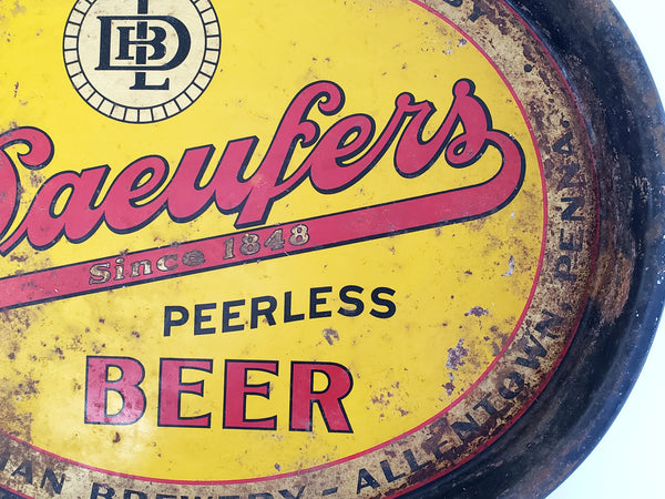Vintage Beer Tray, Daeufer Lieberman Brewery Allentown PA,  Breweriana 1930's