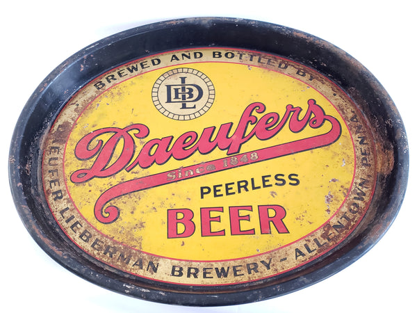 Vintage Beer Tray, Daeufer Lieberman Brewery Allentown PA,  Breweriana 1930's