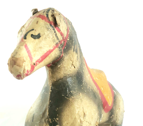 Vintage Folk Art Papier-Mache Horse Sculpture