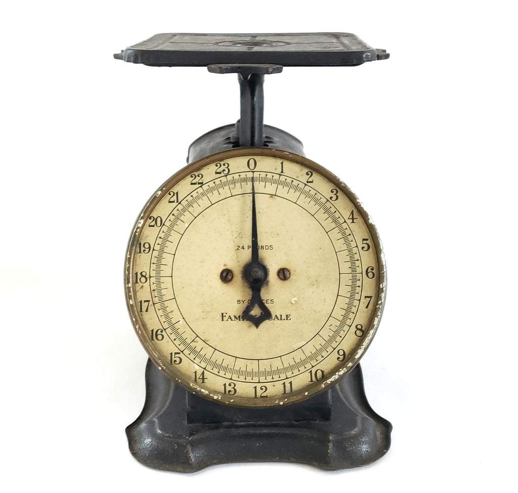 Antique Black Columbia Family Mercantile Scale, Kitchen Accent c. Early 1900's