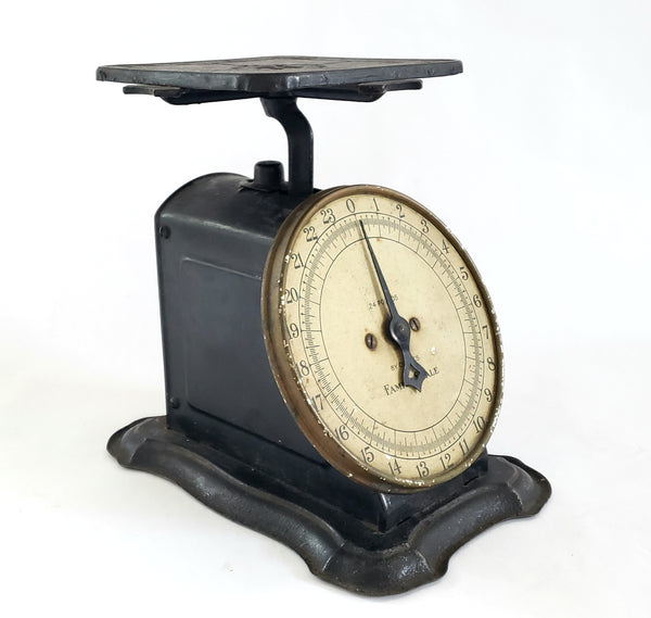 Antique Black Columbia Family Mercantile Scale, Kitchen Accent c. Early 1900's