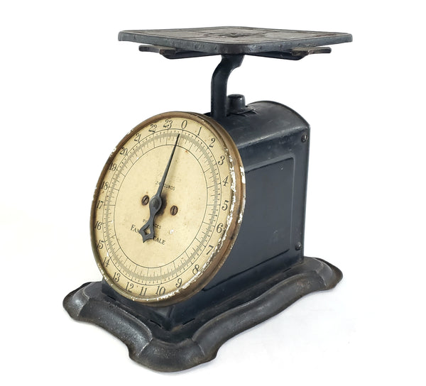 Antique Black Columbia Family Mercantile Scale, Kitchen Accent c. Early 1900's