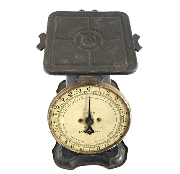 Antique Black Columbia Family Mercantile Scale, Kitchen Accent c. Early 1900's