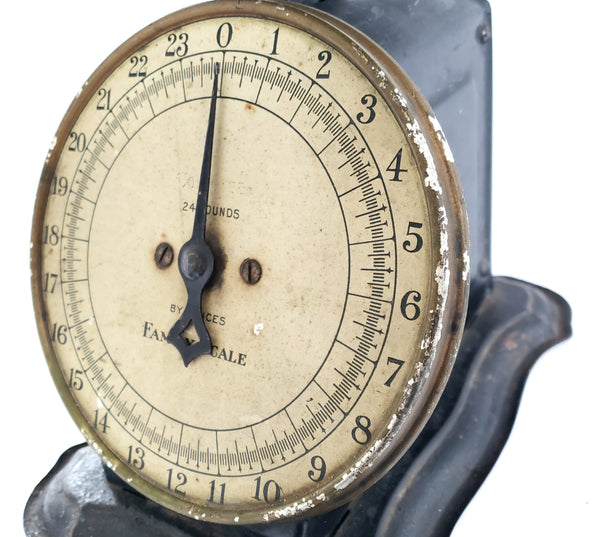 Antique Black Columbia Family Mercantile Scale, Kitchen Accent c. Early 1900's