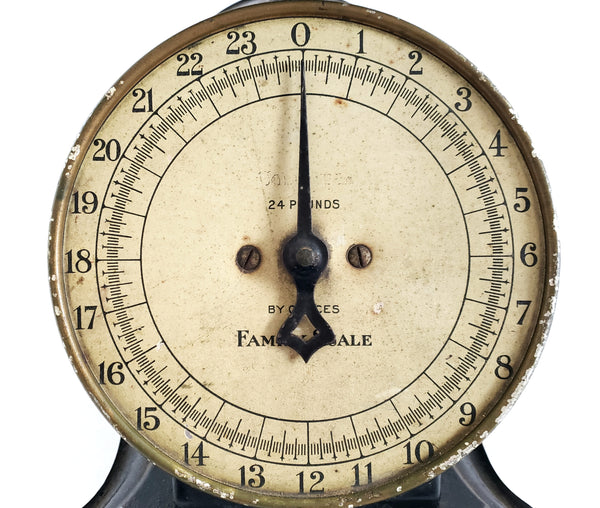 Antique Black Columbia Family Mercantile Scale, Kitchen Accent c. Early 1900's